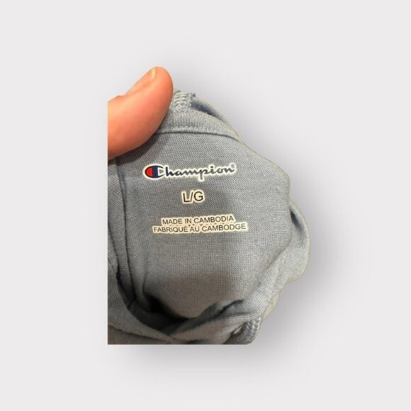 Mens L Champion Hoodie Pale Blue Like New Large - Picture 2 of 9